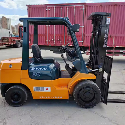 FD30 Toyota 3 τόνων ανελκυστήρας με μήκος πιρούνι 1,2M Original Japan Diesel Fork Lift