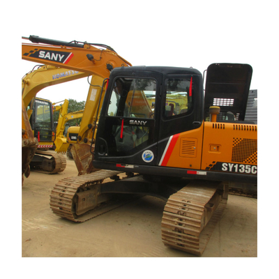 αρχικό υδραυλικό χρησιμοποιημένο Sany Excavator SY135C 13.5 TONS Crawler Track Machine