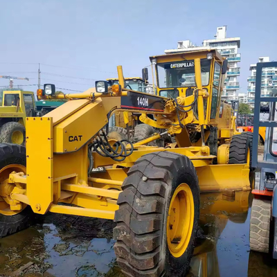 Cat 140h Motor Grader με κινητήρα Cummins 1200 ώρες εργασίας Χρησιμοποιούμενα εξαρτήματα στη Σαγκάη