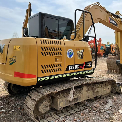 Δεύτερο χέρι Sany SY95C 9.5 τόνων Crawler Digger Excavator με 0,4 χωρητικότητα κουβάς