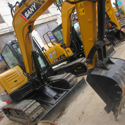 Χρησιμοποιούμενη Sany SY 60C Crawler Excavator με χαμηλό ωράριο εργασίας και υψηλή χωρητικότητα κουβά