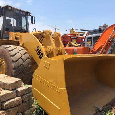 1200 ώρες εργασίας Χρησιμοποιούμενο φορτιστή μπροστινού τροχού 980G Caterpillar 980G μεταχειρισμένο φορτιστή