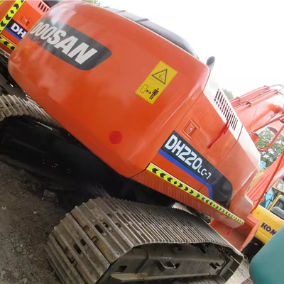 110KW Δύναμη Doosan DH220LC-7 Χρησιμοποιούμενη Εκσκαφέας Crawler με χωρητικότητα κουβάς 1,2m3