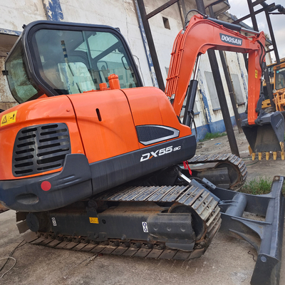 Χρησιμοποιούμενος μίνι εξορυκτής Doosan Dx55-9c 1200 ώρες εργασίας και 0,21 χωρητικότητα κουβάς 5,5 τόνων