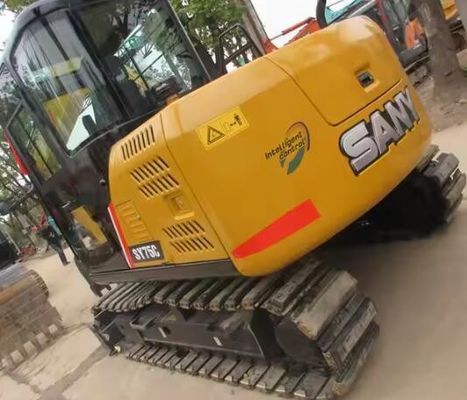 Χρησιμοποιούμενος εξορυκτής SANY SY75C με κινητήρα ISUZU AU-4LE2X και αρχικό υδραυλικό κύλινδρο