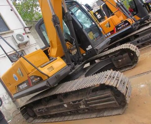 Ακατάπαυση απόδοση εργασίας SANY SY155H Excavator 14100 KG ORIGINAL Χρησιμοποιείται υδραυλική βαλβίδα