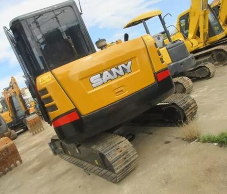 Χρησιμοποιείται SANYsySY60C pro εκσκαφέας με χαμηλή κατανάλωση πετρελαίου σε καλή χωρητικότητα κουβά 0.28