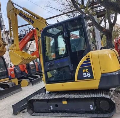 Χρησιμοποιούμενος εξορυκτής Komatsu PC56 Crawler Backhoe Εγγυημένη απόδοση και αξιοπιστία