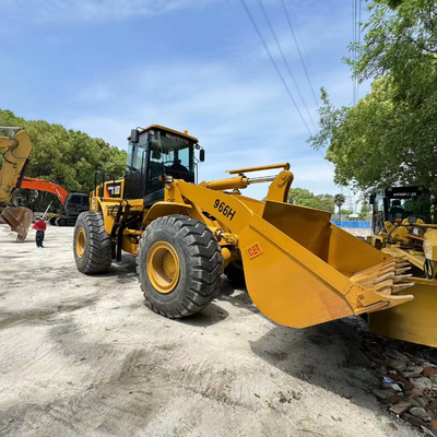Καταστήματα δομικών υλικών 92 KW Cat 966h Δεύτερο χέρι Caterpillar 966 Χρησιμοποιούμενο εμπρόσθιο φορτιστή